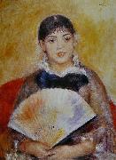 Pierre-Auguste Renoir Femme a l'eventail oil painting